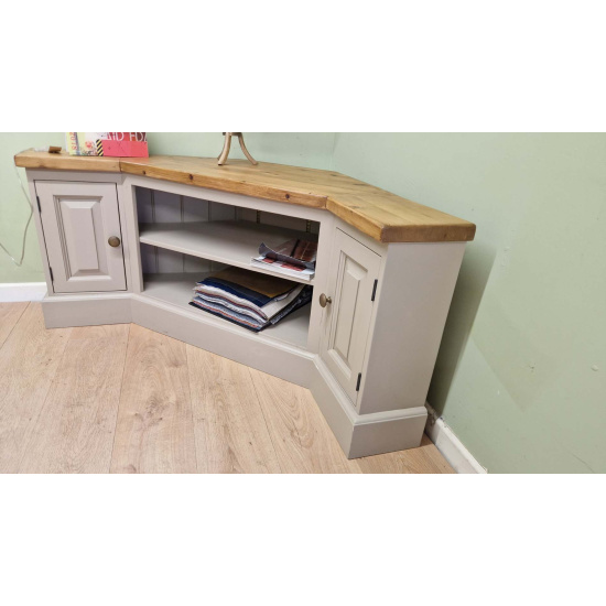 Reclaimed Edwardian Corner TV Unit - Ex Display