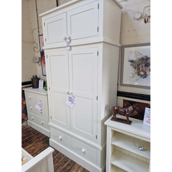 Shaker Double Wardrobe with Top Boxes - Ex Display